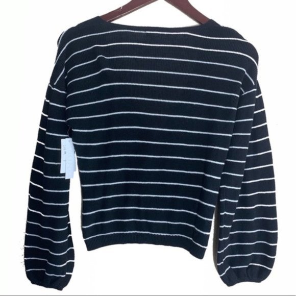 ABOUND Striped Ballon Sleeve Sweater XXS / Small - Picture 3 of 6